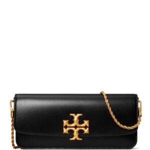 Tory Burch Eleanor logo-plaque leather clutch bag