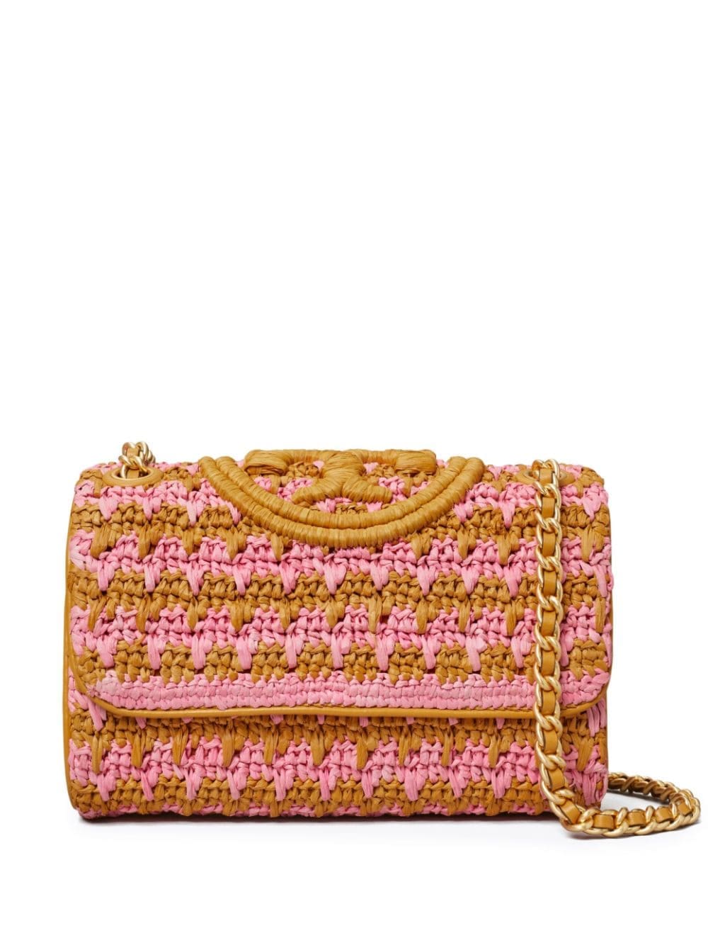 Tory Burch small Fleming crochet-knit shoulder bag