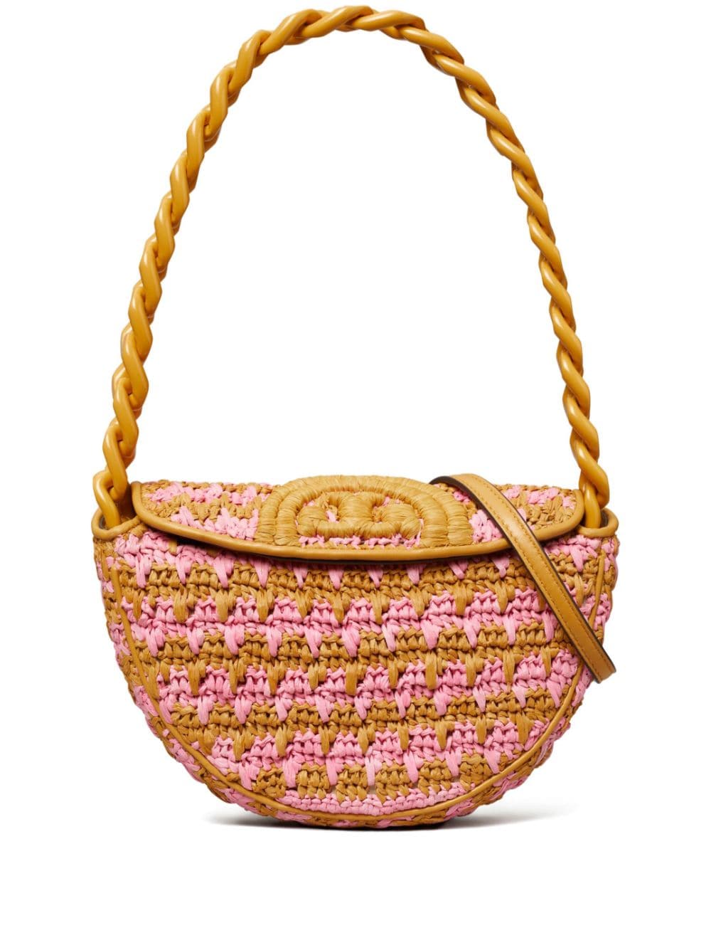 Tory Burch mini Fleming crochet-knit shoulder bag