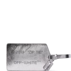 Off-White medium Zip Tie clutch bag