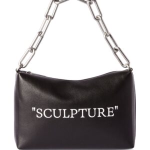 Off-White Block Pouch Quote clutch bag