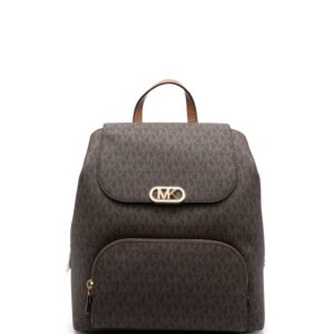 Michael Michael Kors monogram-pattern logo-buckle backpack