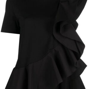 Alexander McQueen asymmetric ruffled T-shirt