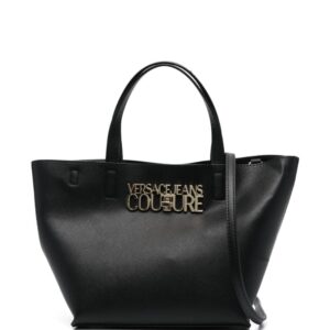 Versace Jeans Couture logo-plaque faux-leather tote bag