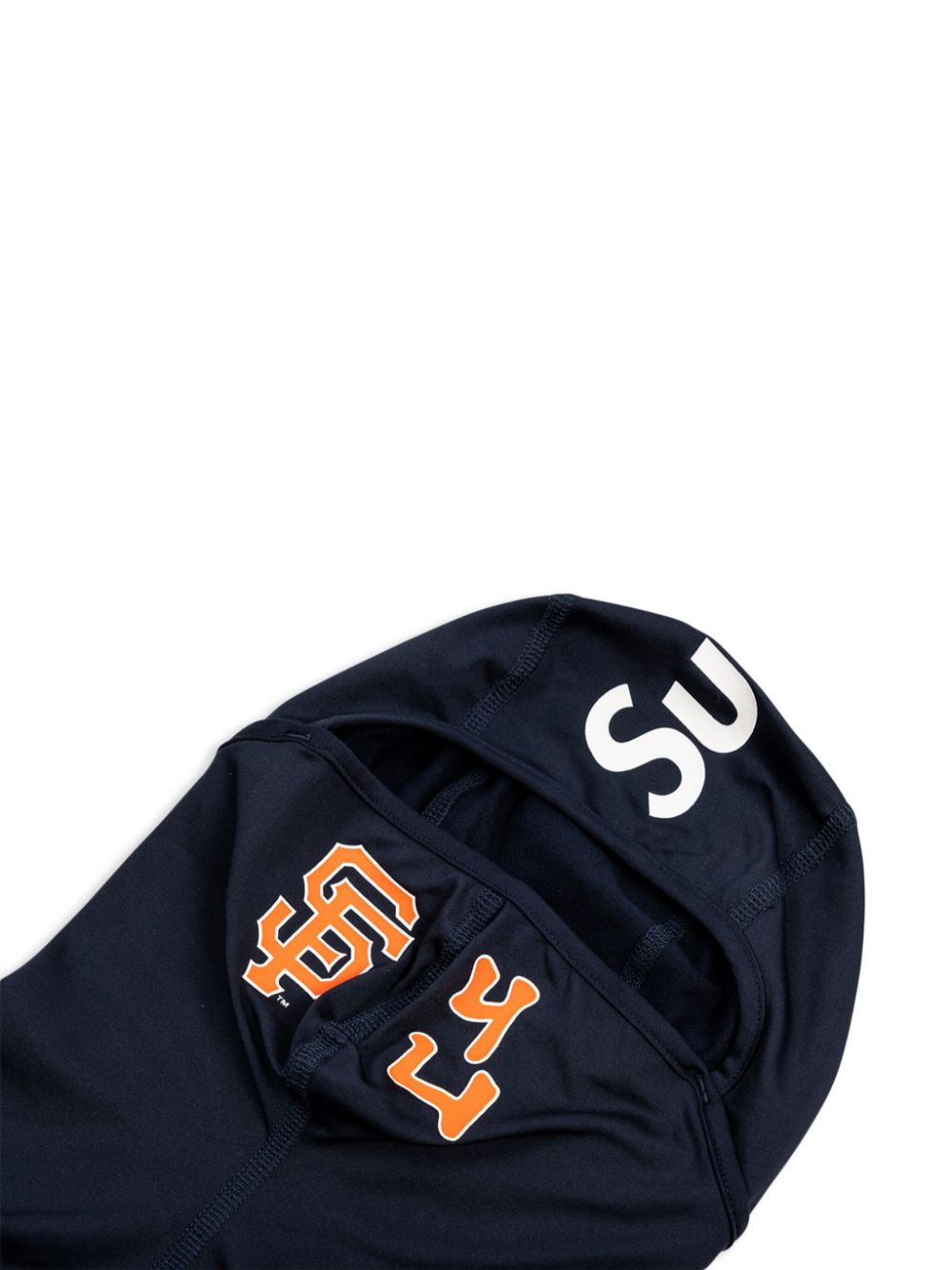Supreme x MLB Kanji Teams "San Francisco Giants - Navy" lightweight balaclava - Image 2