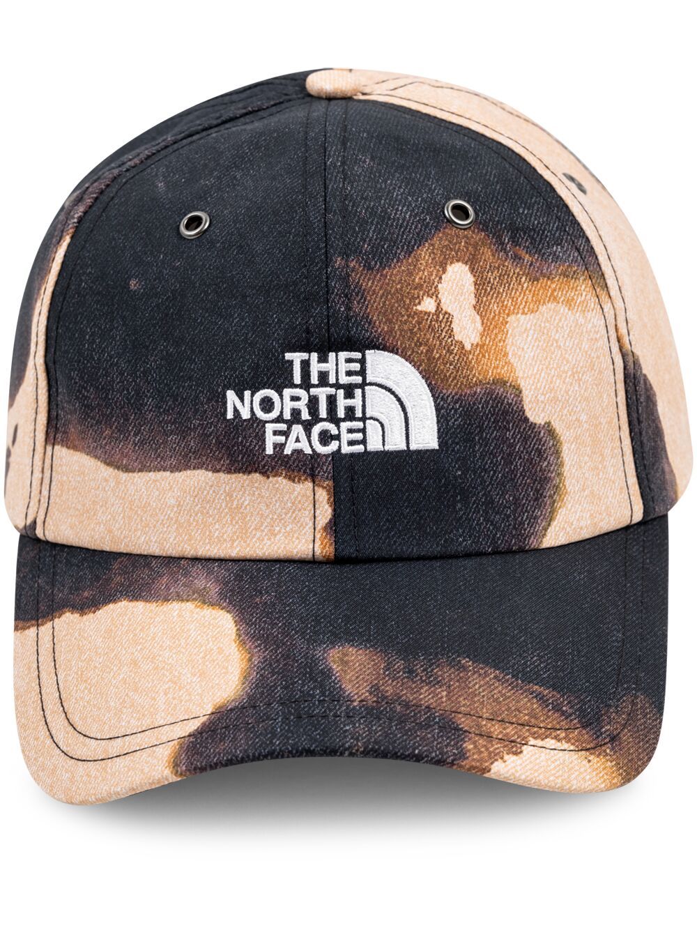 Supreme x TNF bleached denim print 6-panel cap