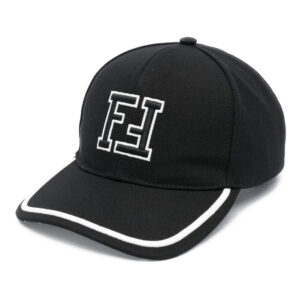 FENDI FF-logo embroidery cotton baseball cap