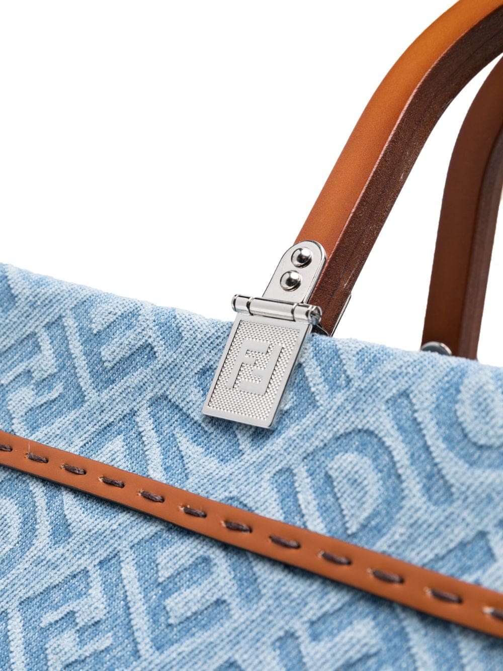 FENDI medium Sunshine denim tote bag - Image 4