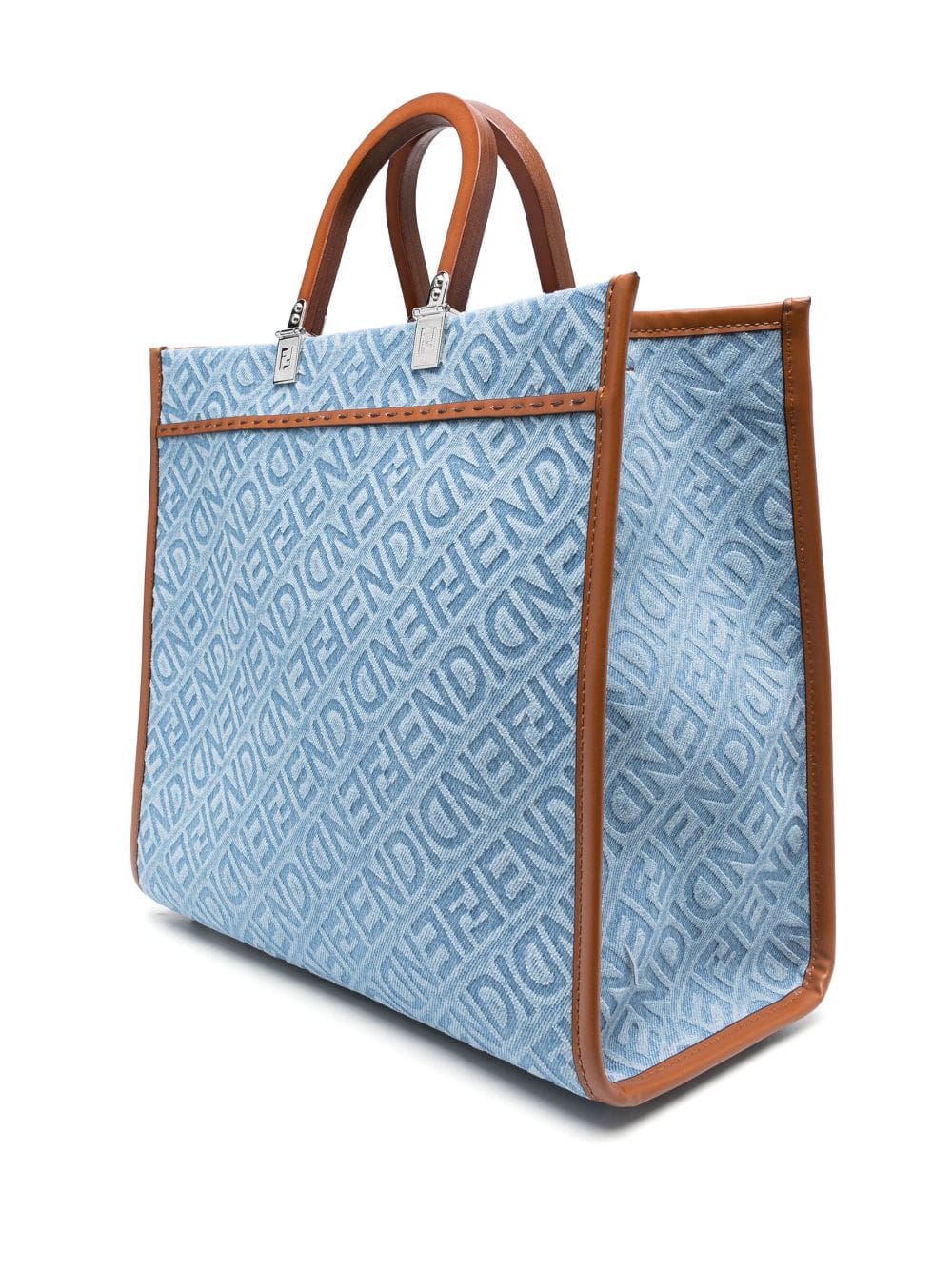 FENDI medium Sunshine denim tote bag - Image 3
