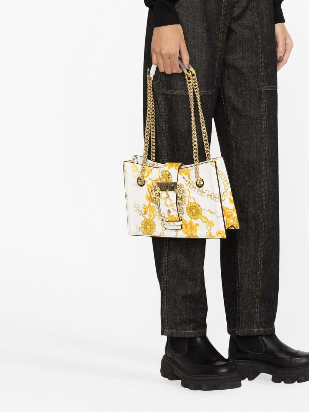 Versace Jeans Couture baroque-print faux-leather shoulder bag - Image 3