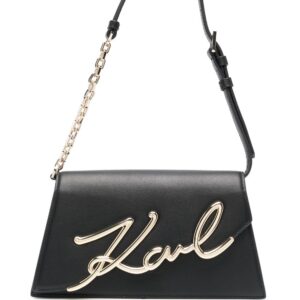 Karl Lagerfeld Signature leather shoulder bag