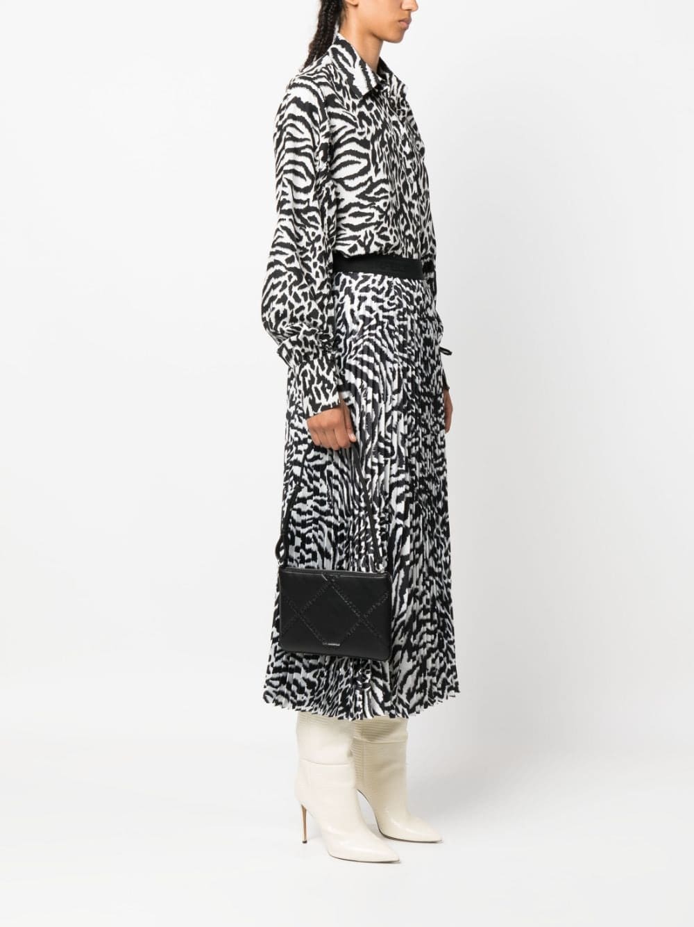 Karl Lagerfeld K/Skuare logo-debossed clutch bag - Image 2