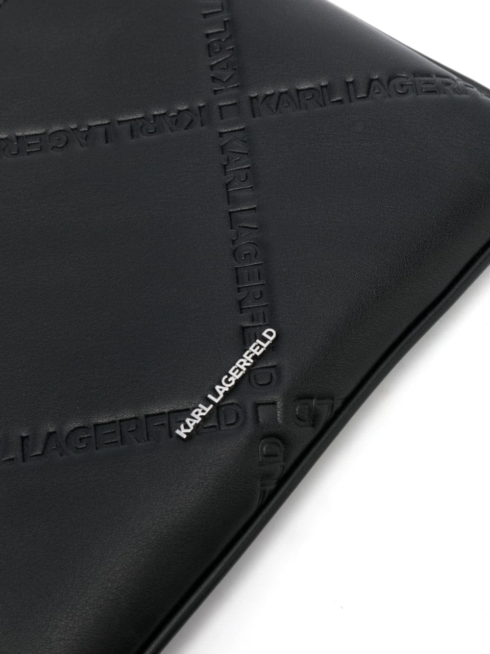 Karl Lagerfeld K/Skuare logo-debossed clutch bag - Image 4