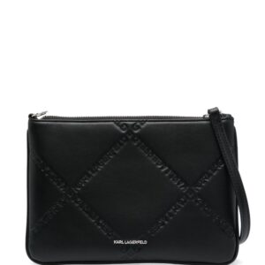 Karl Lagerfeld K/Skuare logo-debossed clutch bag