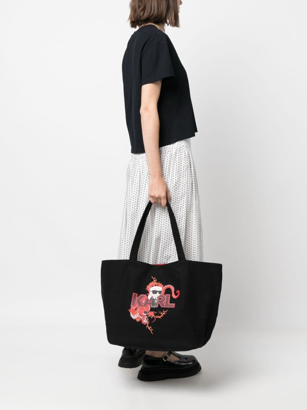 Karl Lagerfeld Ikonik Karl-motif tote bag - Image 2