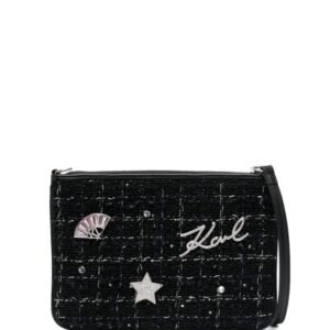Karl Lagerfeld K/Skuare bouclé clutch bag