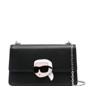 Karl Lagerfeld Ikonik Lock leather shoulder bag