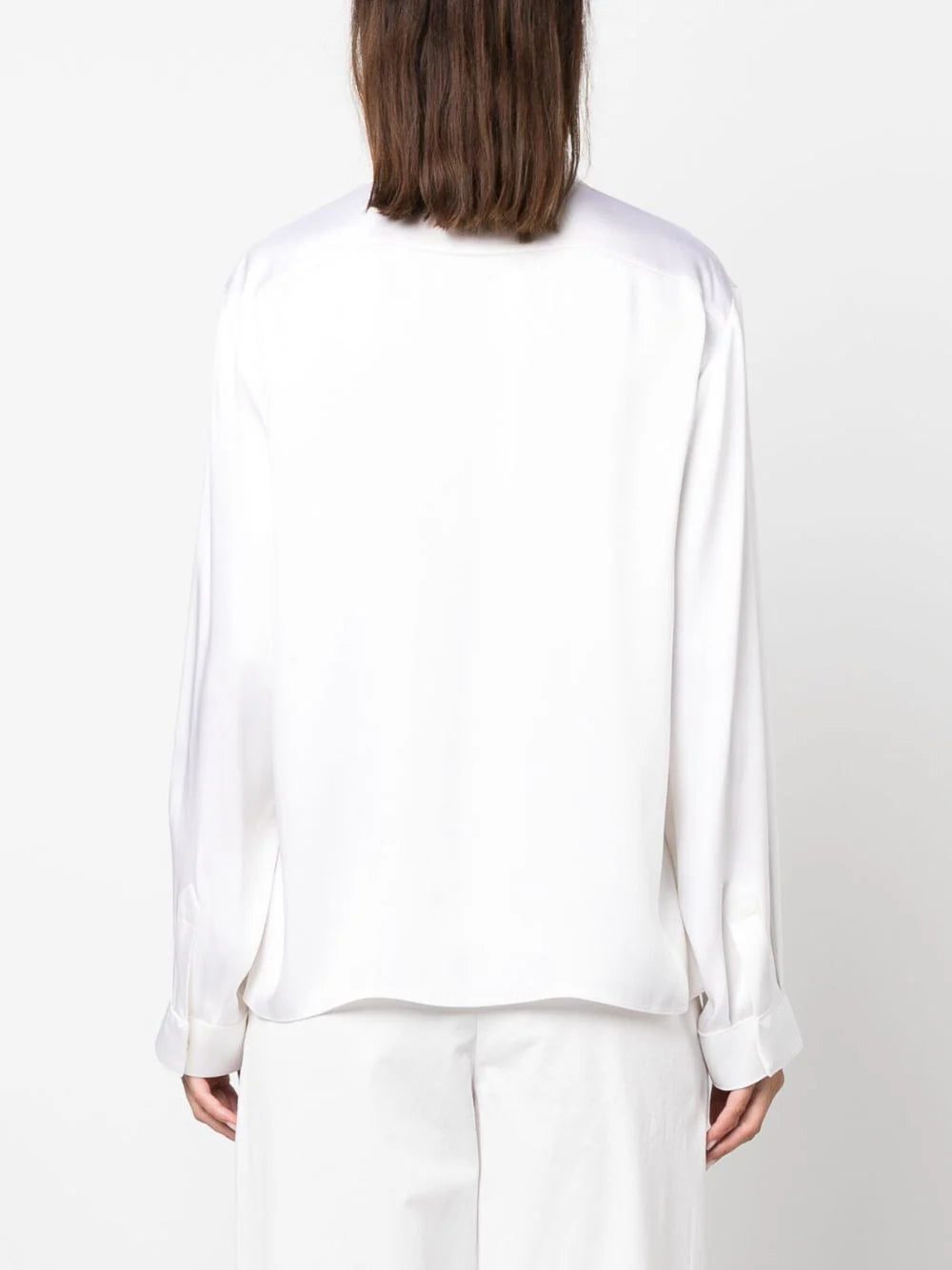 Giorgio Armani V-neck long-sleeves silk shirt - Image 4