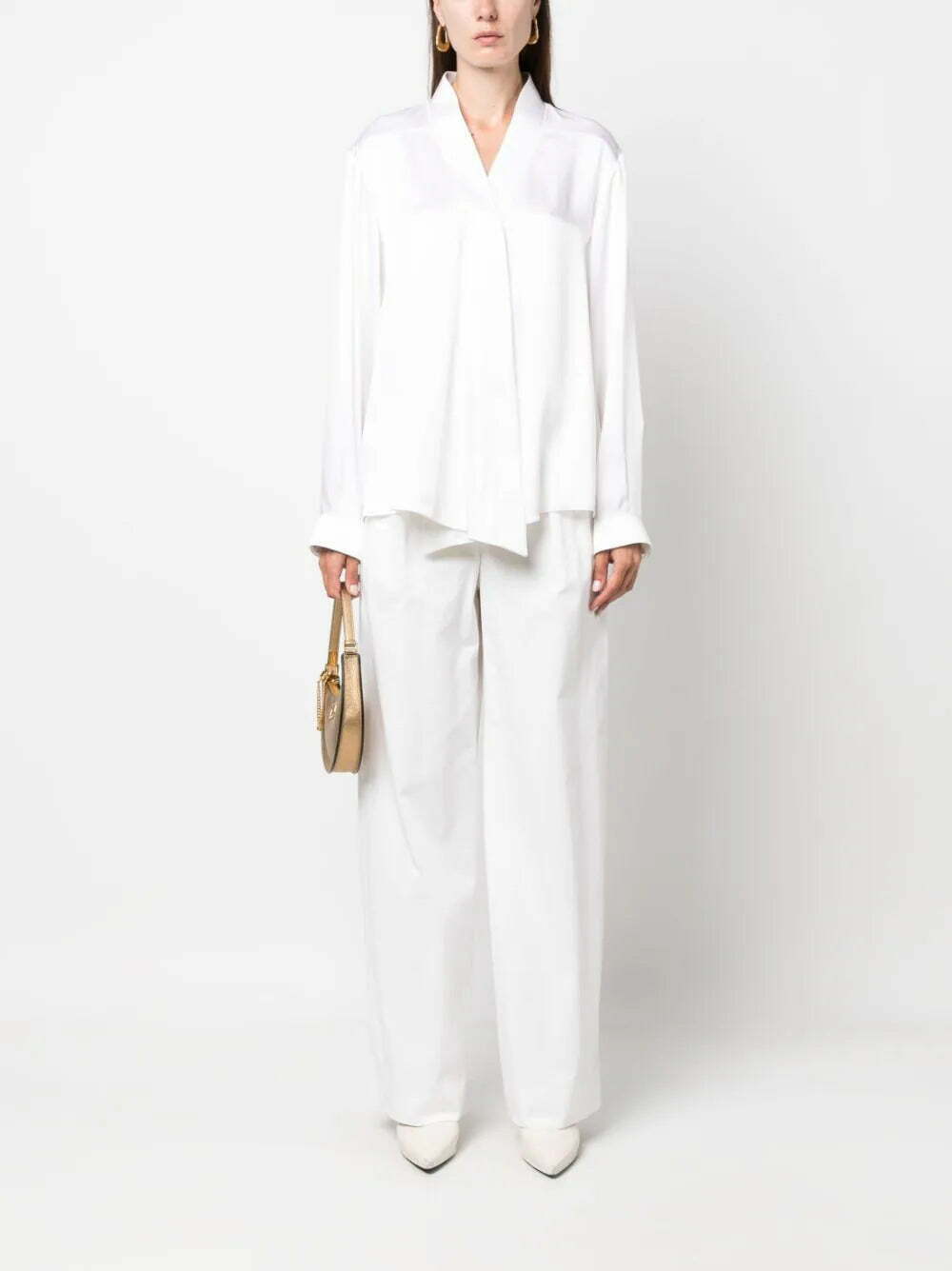 Giorgio Armani V-neck long-sleeves silk shirt - Image 2