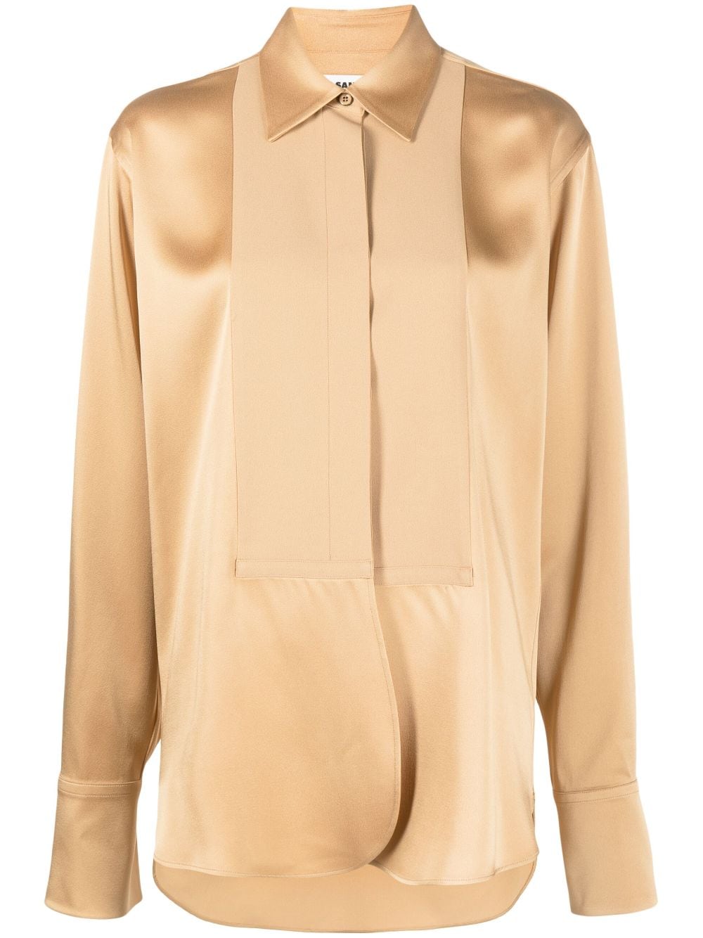 Jil Sander satin-finish panelled shirt