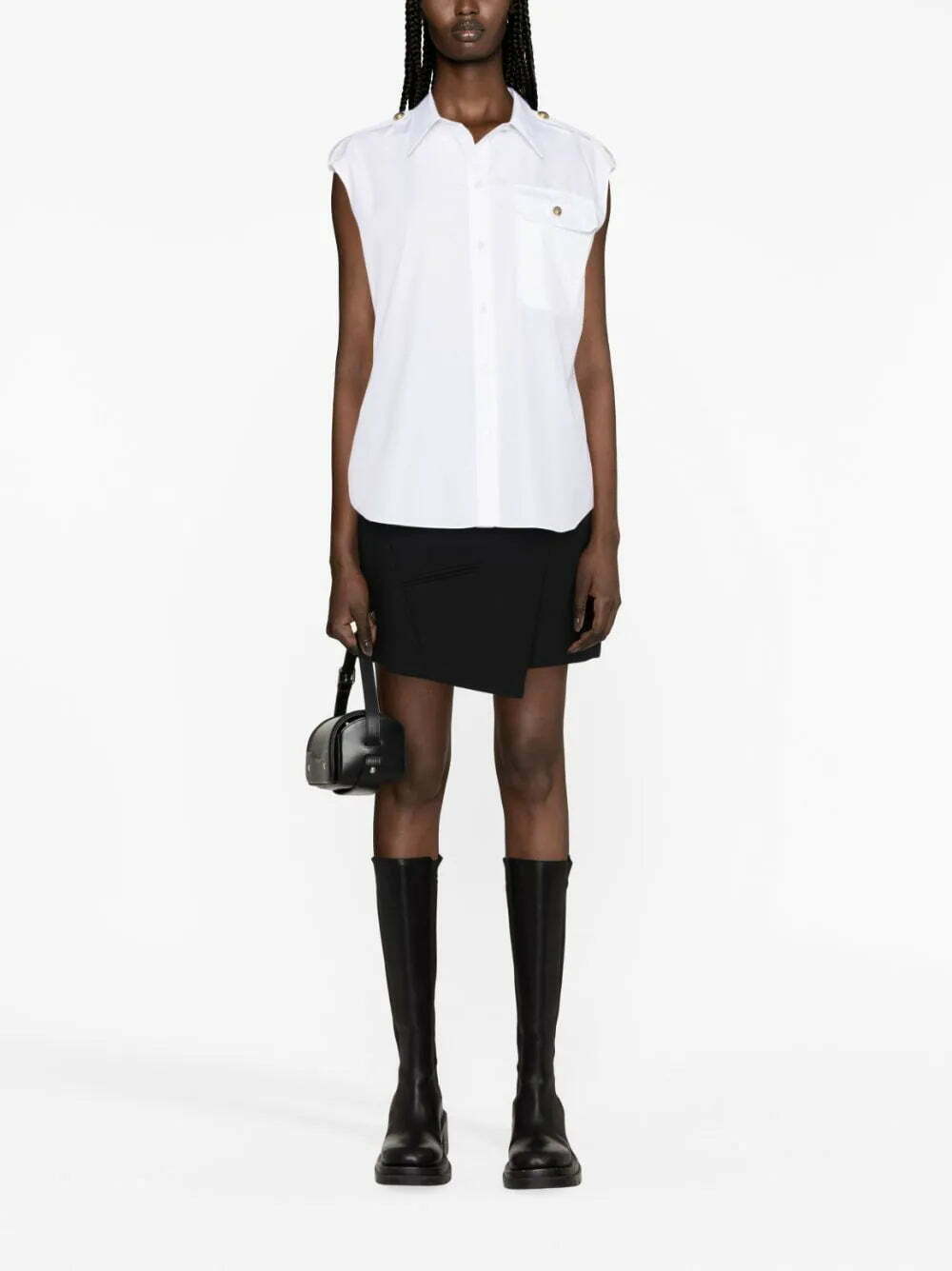 Alexander McQueen Military-pocket sleeveless shirt - Image 2