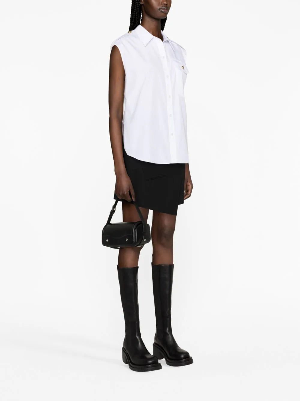 Alexander McQueen Military-pocket sleeveless shirt - Image 3