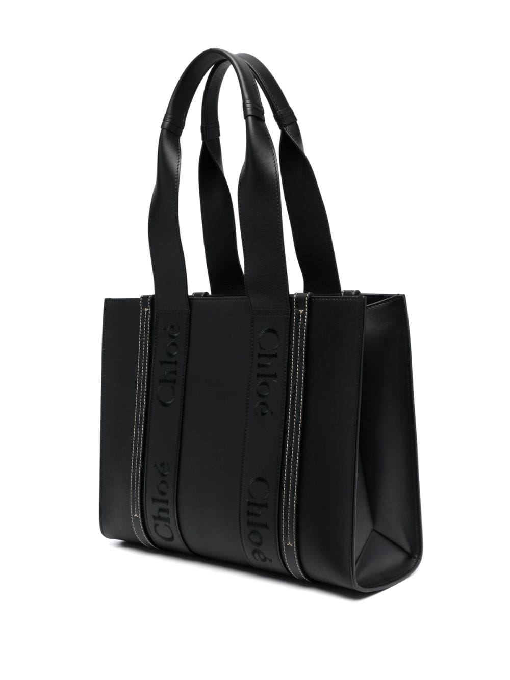 Chloé medium Woody leather tote bag - Image 4