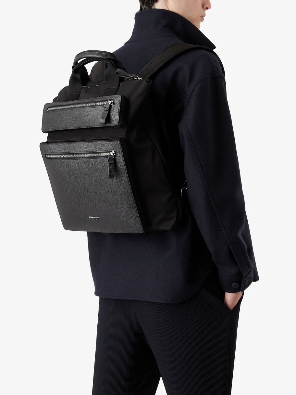 Giorgio Armani logo-stamp backpack - Image 2