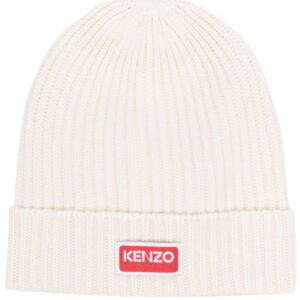 Kenzo logo-patch knitted beanie
