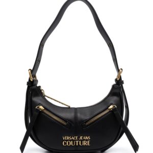 Versace Jeans Couture logo-lettering faux-leather shoulder bag