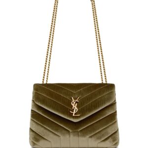 Saint Laurent small Loulou velvet shoulder bag