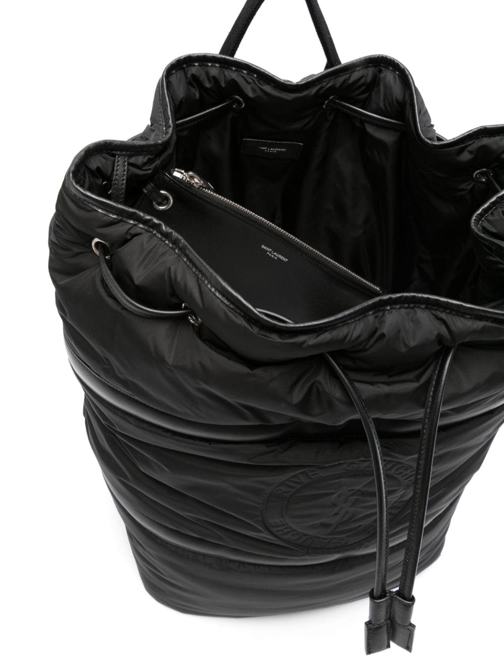Saint Laurent Rive Gauche logo-debossed backpack - Image 5