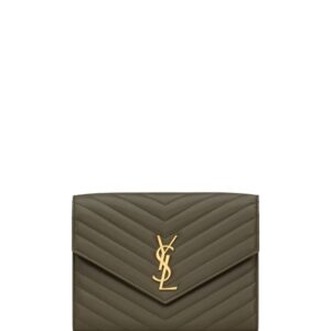 Saint Laurent Cassandre matelassé leather clutch bag