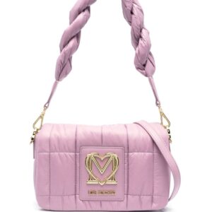 Love Moschino logo-plaque padded crossbody bag
