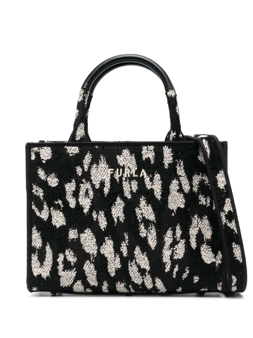 Furla small Opportunity leopard-jacquard tote bag