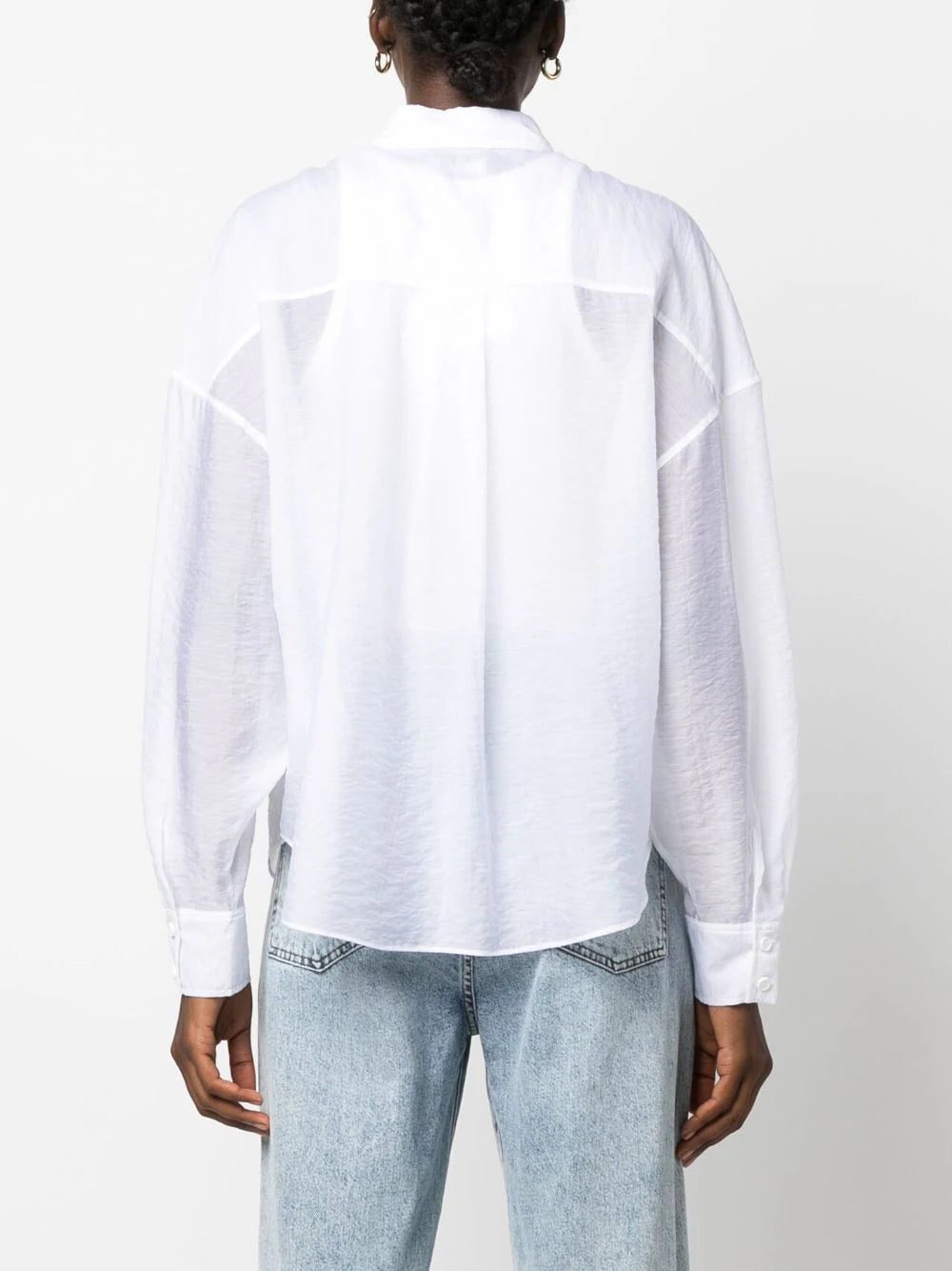 Calvin Klein semi-sheer button-up shirt - Image 4