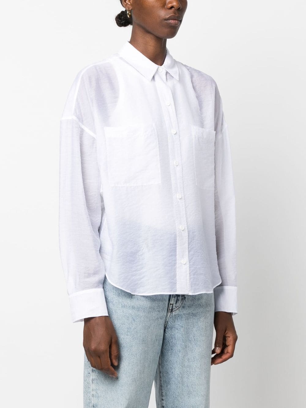 Calvin Klein semi-sheer button-up shirt - Image 3