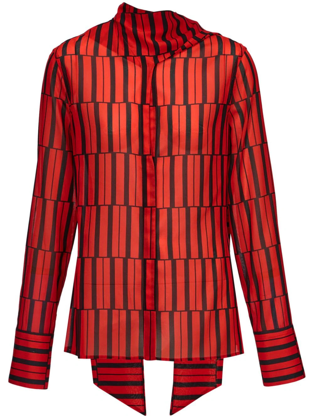Ferragamo stripe-print long-sleeve shirt