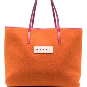 Marni logo-patch reversible tote bag