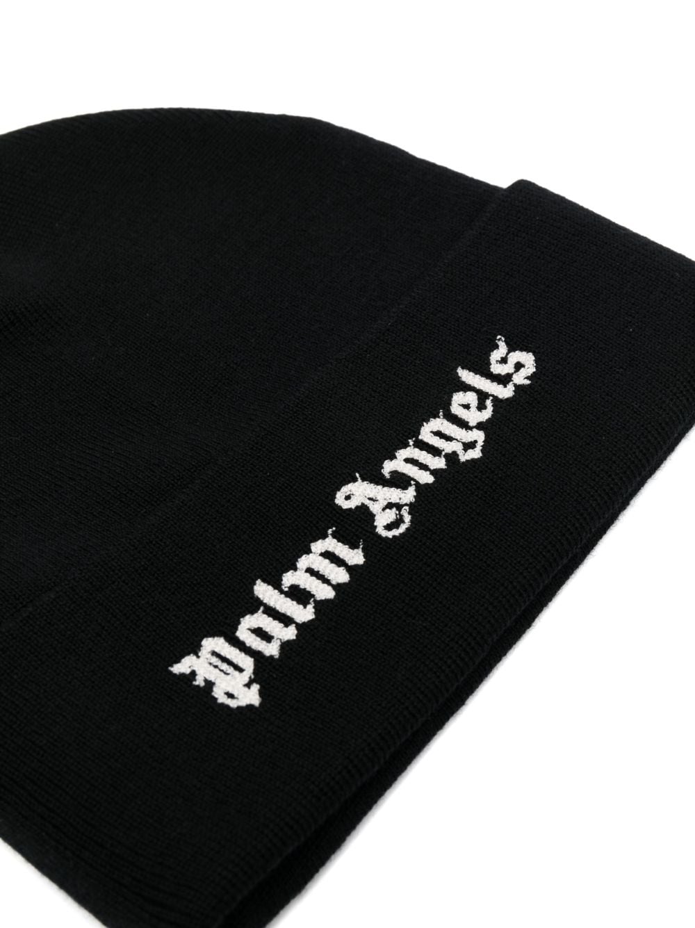 Palm Angels logo-embroidered cotton beanie - Image 2