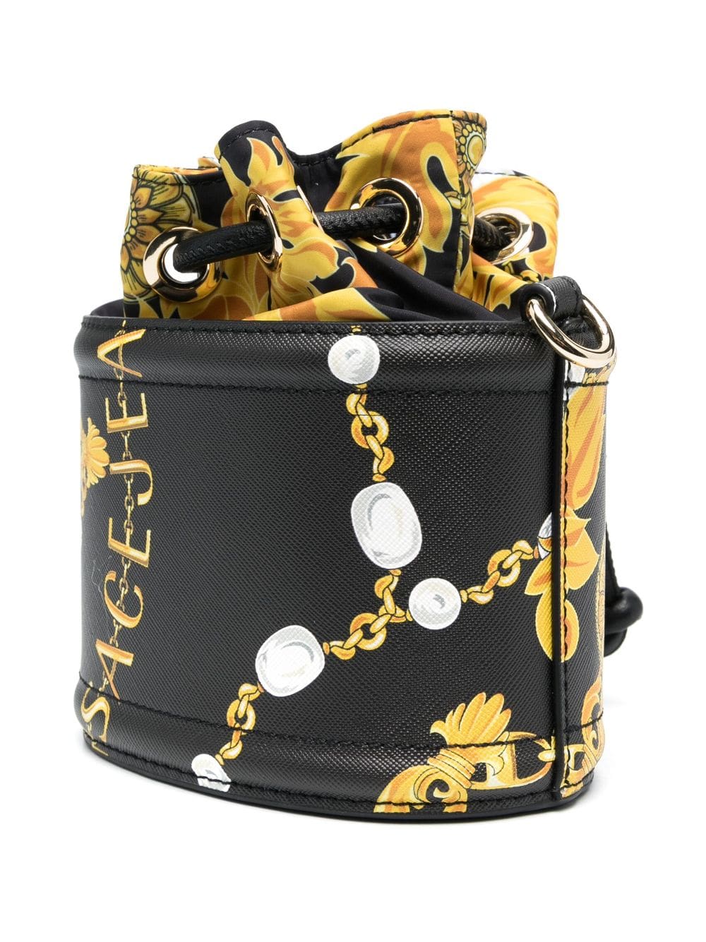 Versace Jeans Couture Chain Couture-print bucket bag - Image 4