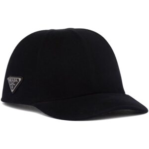 Prada triangle-logo felt baseball cap
