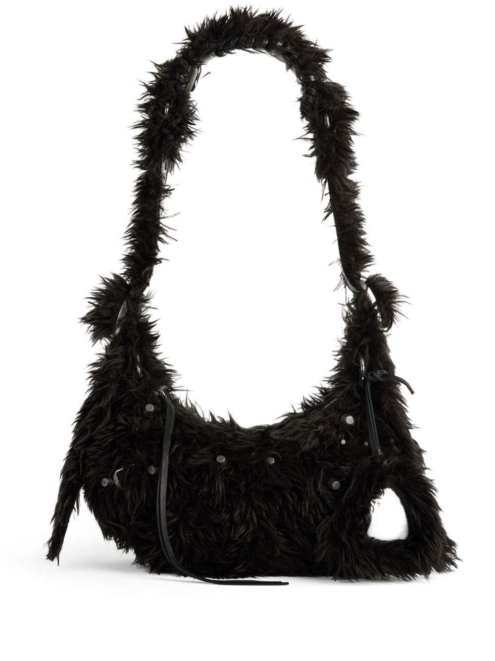 Balenciaga Le Cagole XS faux-fur shoulder bag