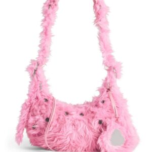 Balenciaga Le Cagole XS faux-fur shoulder bag