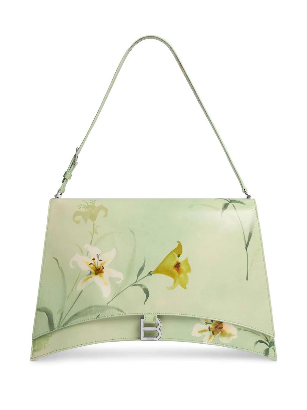 Balenciaga large Crush floral-print shoulder bag