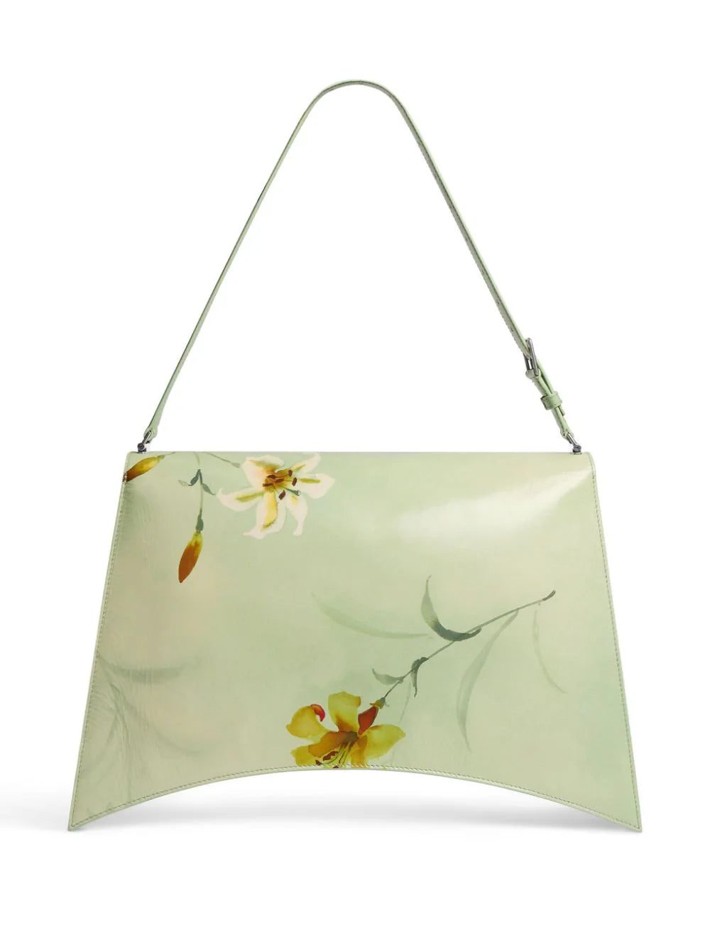 Balenciaga large Crush floral-print shoulder bag - Image 3