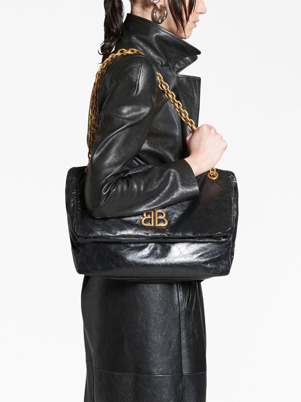 Balenciaga medium Monaco chain-strap shoulder bag - Image 3