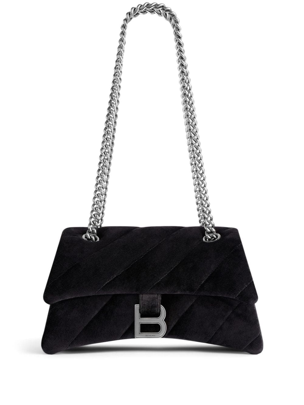 Balenciaga small Crush velvet shoulder bag