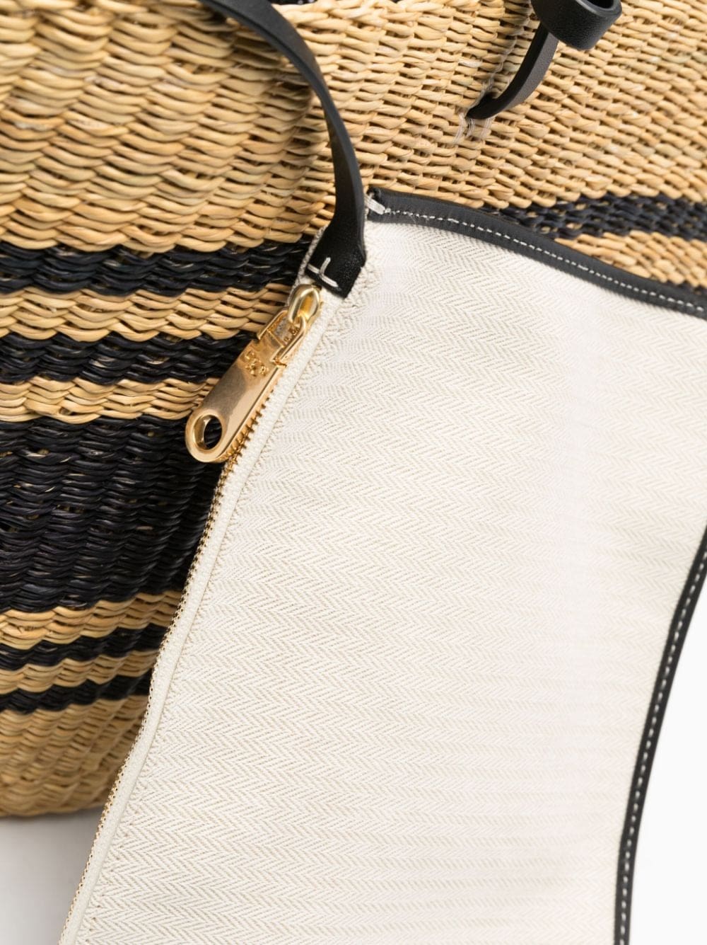 Tory Burch Ella striped raffia tote bag - Image 5