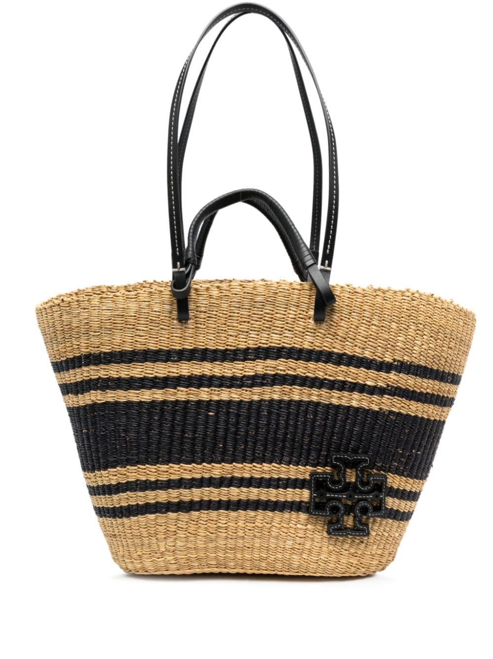 Tory Burch Ella striped raffia tote bag